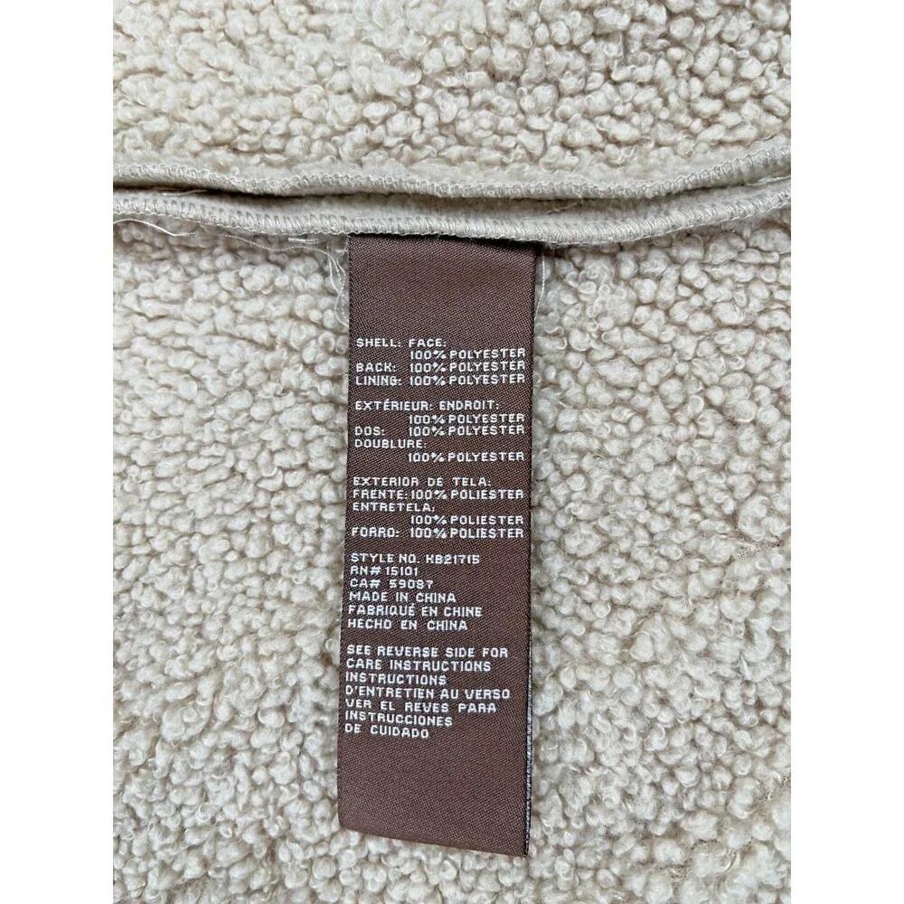 Koolaburra by UGG Womens Bonded Fleece Cinch Waist Hooded Jacket Tan M